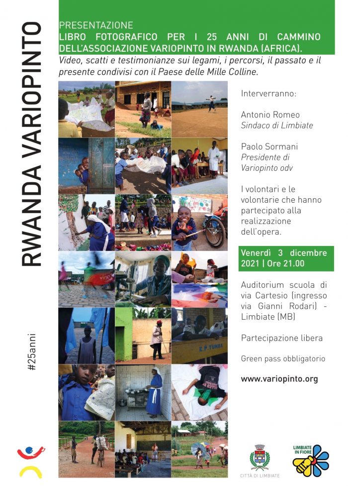 Limbiate | 3 dic 2021 | presentazione del libro "Rwanda Variopinto #25anni"